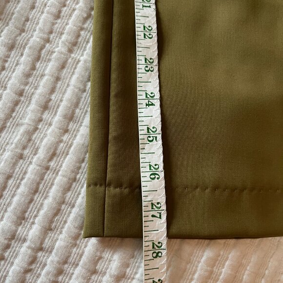 Tibi Stella Tropical Wool  Pant in Dark Hazel Green - 2 - Picture 7 of 13